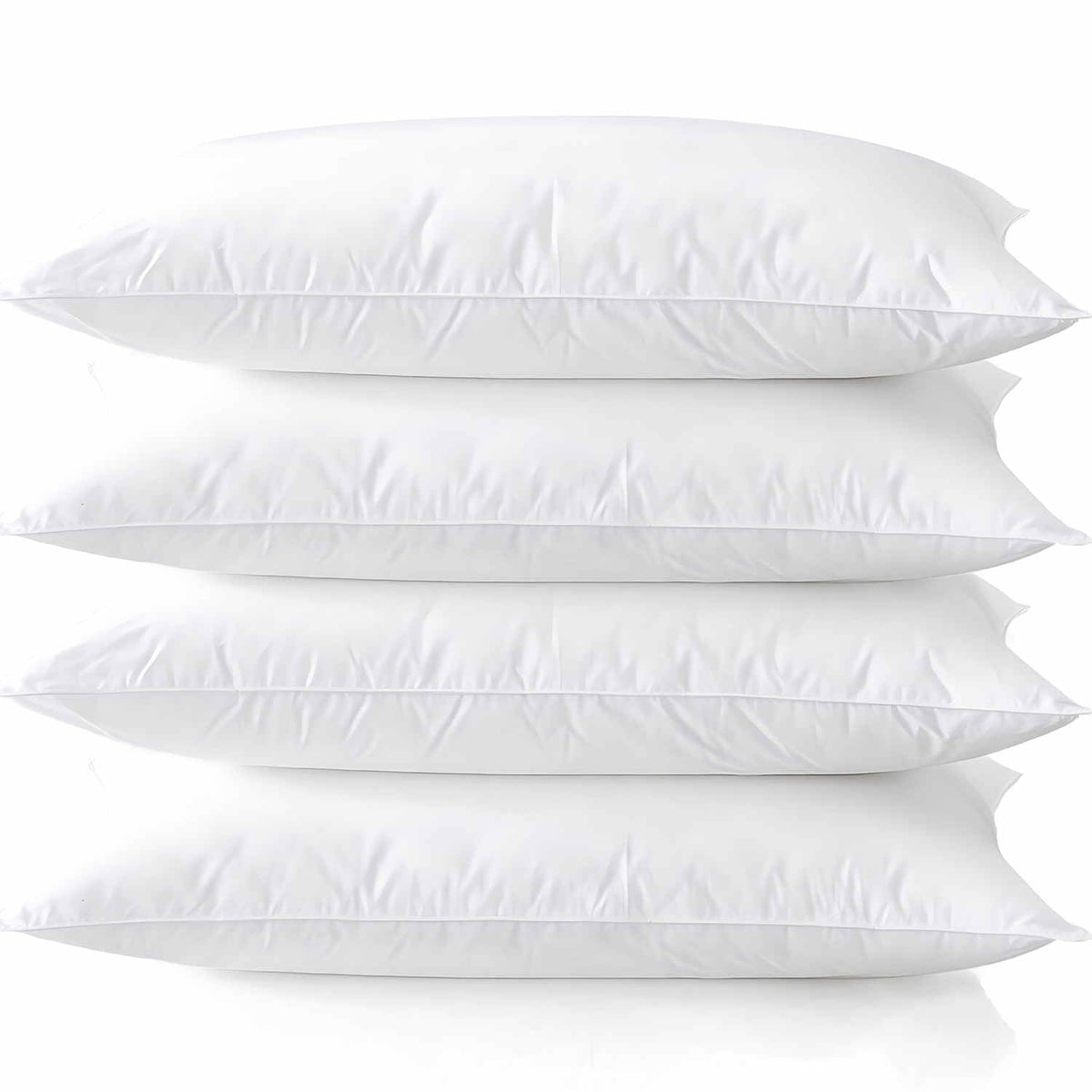 Acteb Ultra Thin Flat Soft Bed Pillows Standard Size Set of 2 Pack for Sleeping 20"x26", Hypoallergenic Skin Friendly Machine Washable
