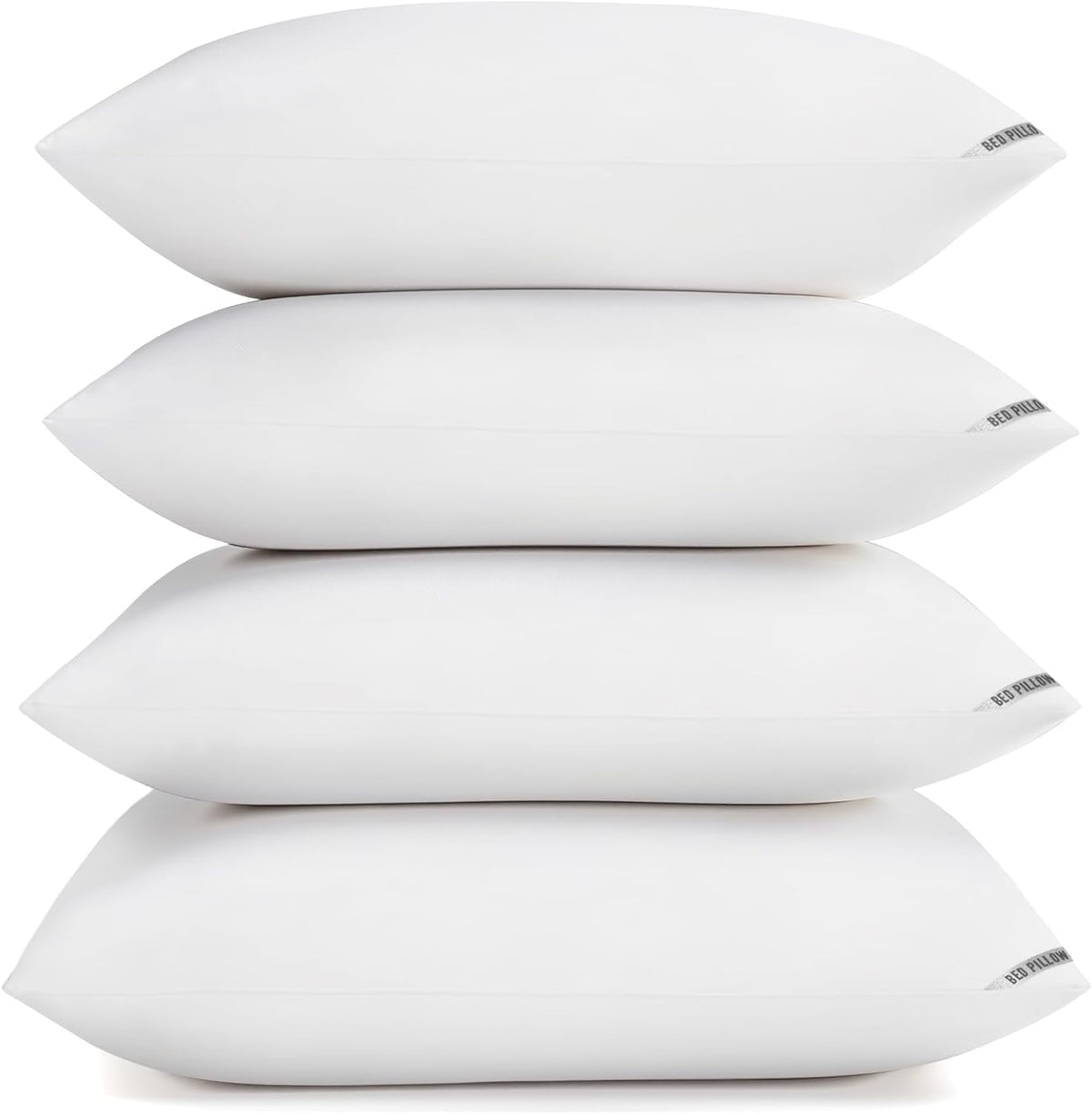 Piwaal Luxury Hotel Pillows for Sleeping 4 Pack,Bed Pillows Standard Size Set of 4,Down Alternative Filling,Pillows for Back,Stomach or Side Sleepers