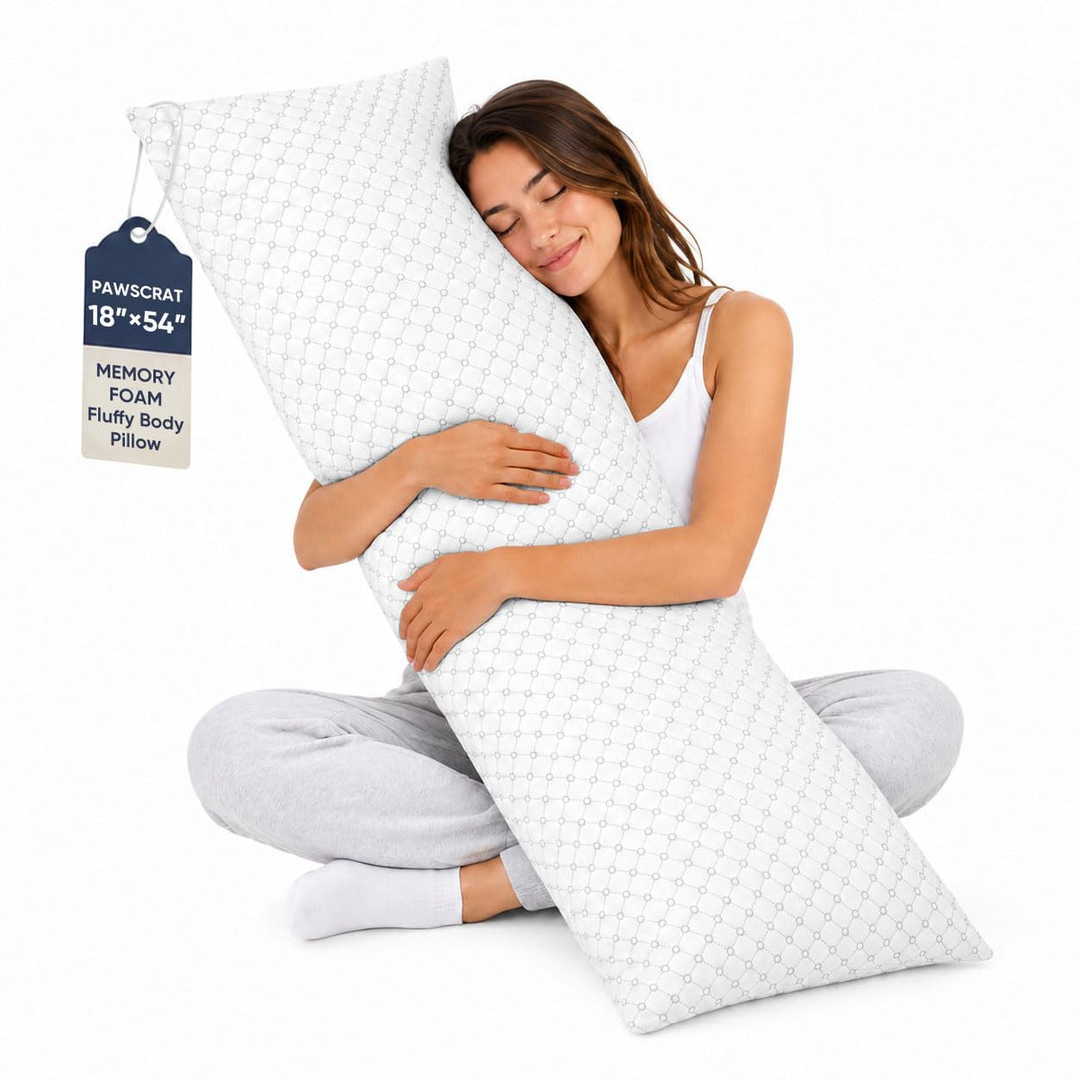 OAISZ Shredded Memory Foam Bed Pillows Queen Size Set of 2 for Sleeping