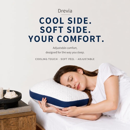 Pillows Queen Size Set of 2, Cooling Shredded Memory Foam Pillows
