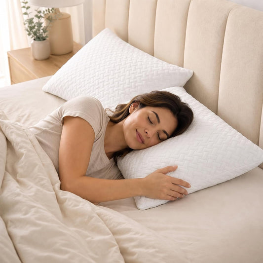 IULULU Shredded Memory Foam Pillow, 2 Pack, Standard Queen Fit