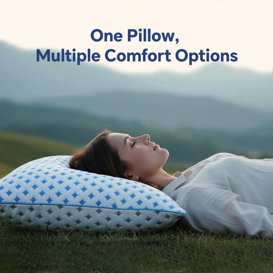 King Size Pillows Set of 2, Cooling Shredded Memory Foam Pillows