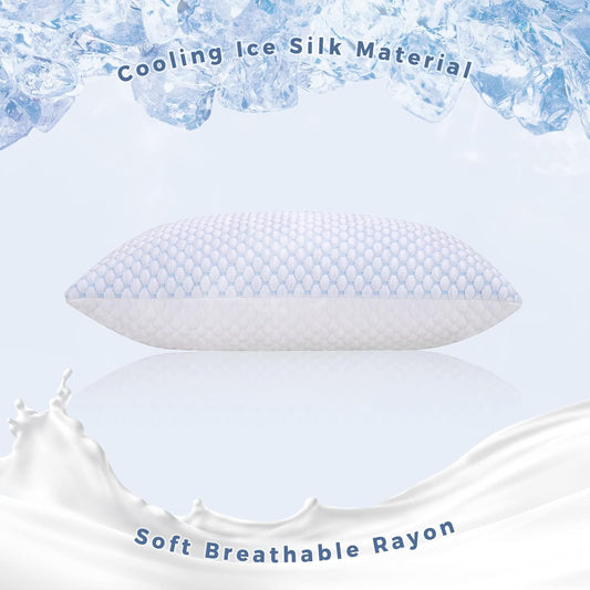 OSBED Shredded Memory Foam Pillows Standard Size Pack of 2