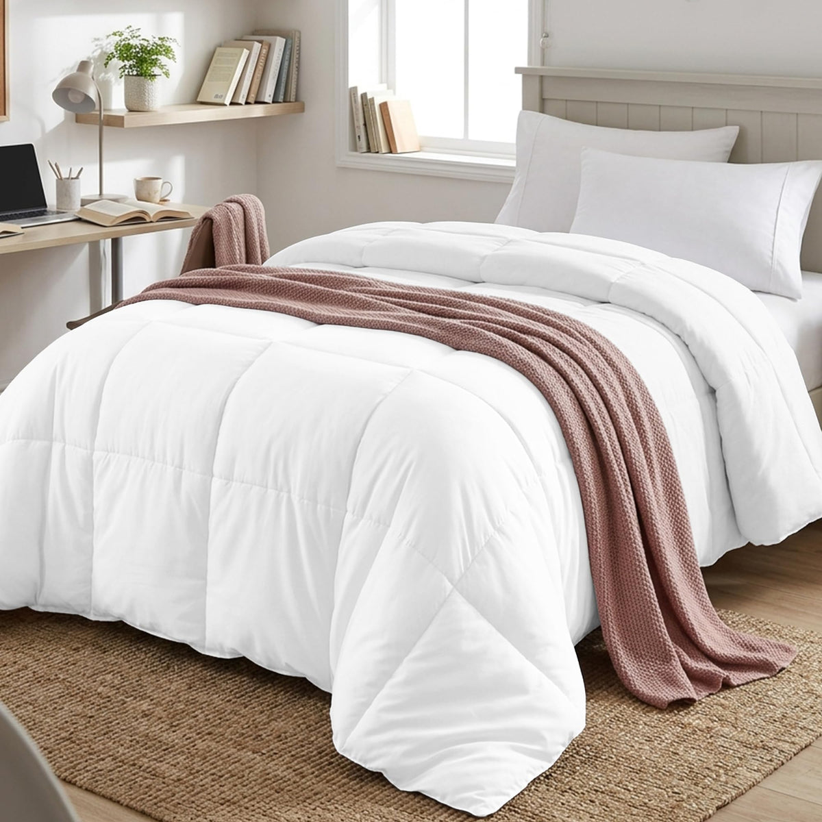 Utopia Bedding Duvet Insert, Twin Comforter 64 x 88 Inches, White