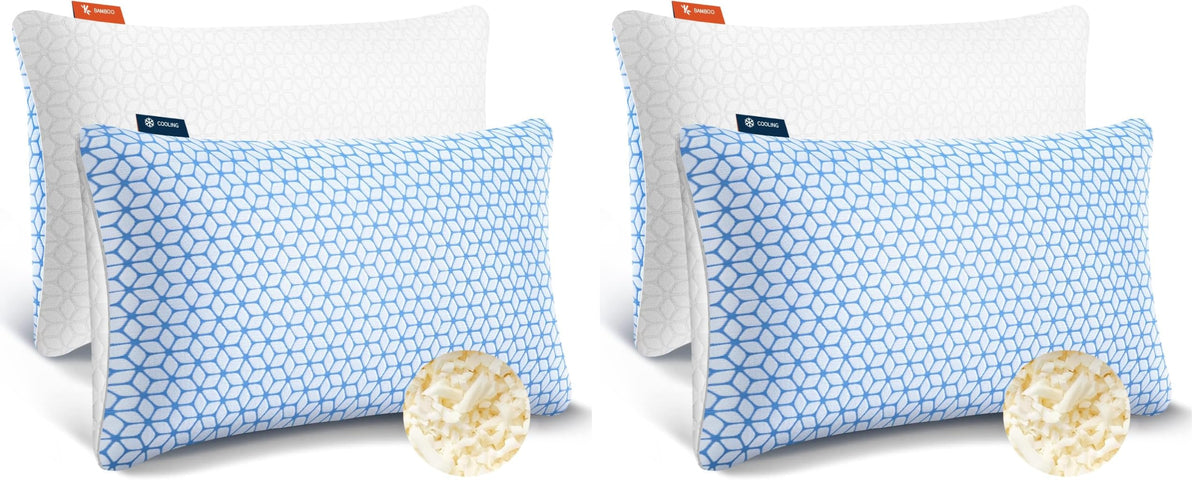 Love Attitude Pillows Queen Size Set of 2, Shredded Memory Foam Pillows