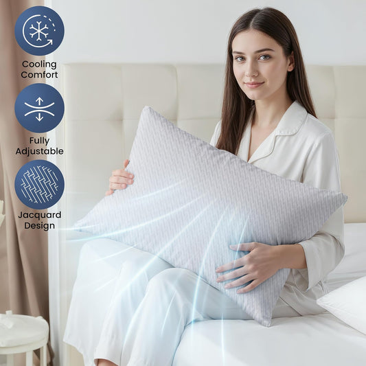 Utopia Bedding Shredded Memory Foam Pillow, Cooling Pillow, Queen, 1 Pack