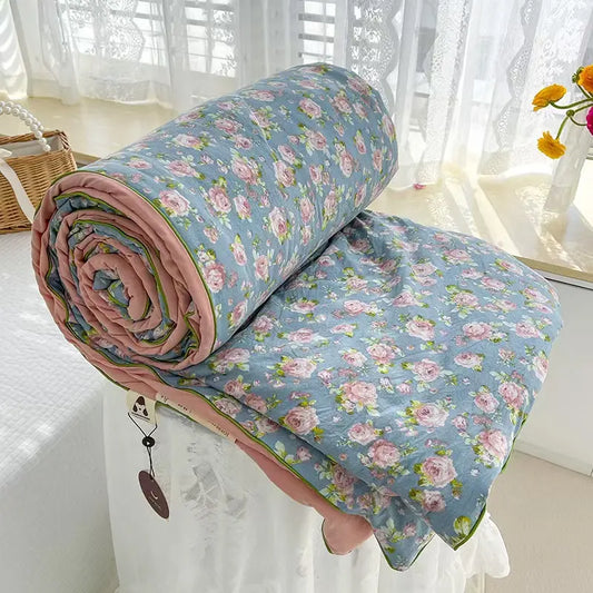 Cute Cartoon Cooling Comforter – Lightweight Summer Quilt, Soft Breathable Bed Blanket for Kids, Couch, AC Room & Hot Sleepers