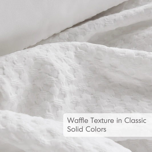 Boho Farmhouse Breathable Quilt Set - 3-Piece Bedding Sets, Dotted Weave Synthetic Polyester Bed Comforter Queen Size, All-Seasons Home Goods, Cozy Room Decor Essential