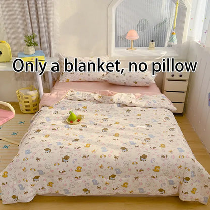 1pcs of small floral print summer quilt, super soft and skin-friendly air-conditioned quilt, Printed Quilts, suitable for use in all seasons, bedrooms, and living rooms #GLOBAL PICKS