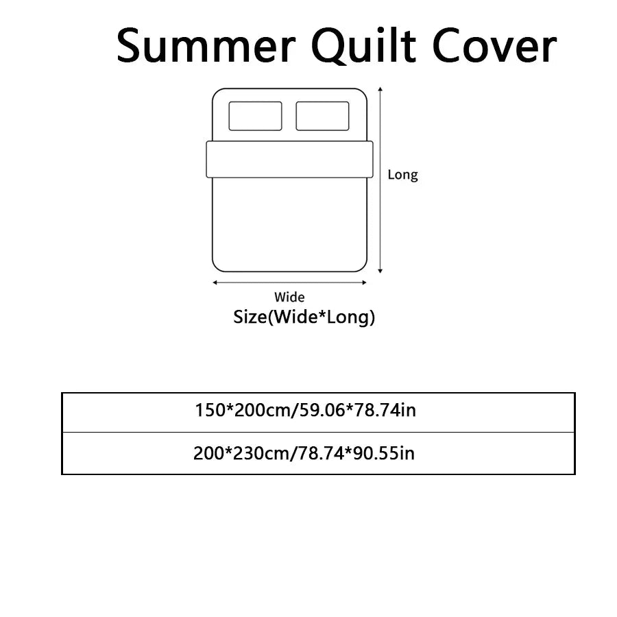 1 PC Silk Cotton Summer Quilt, Smooth Soft Touch, Moisture-Wicking, Ideal for Air-Conditioned Rooms, Foldable, All-Season Use, Air Conditioning Quilt