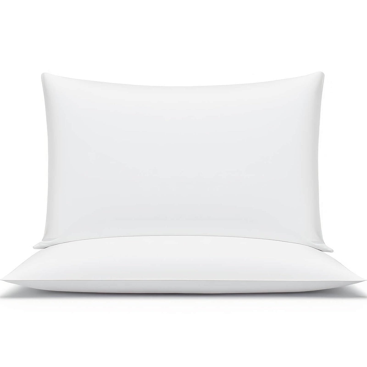 Acteb Ultra Thin Flat Soft Bed Pillows Standard Size Set of 2 Pack for Sleeping 20"x26", Hypoallergenic Skin Friendly Machine Washable