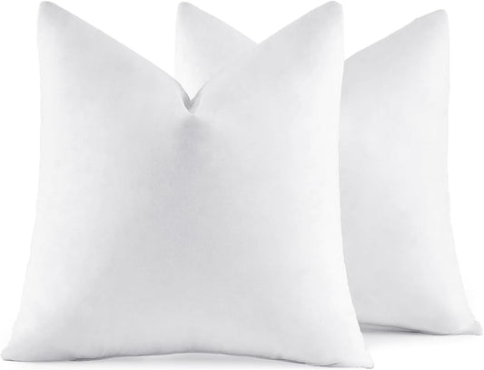 MIULEE 22x22 Pillow Inserts, Set of 2 Feather Down Throw Pillows