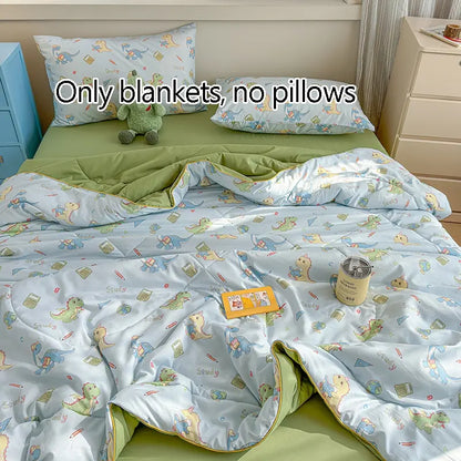 1pcs of small floral print summer quilt, super soft and skin-friendly air-conditioned quilt, Printed Quilts, suitable for use in all seasons, bedrooms, and living rooms #GLOBAL PICKS