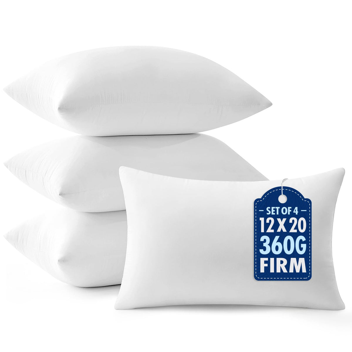 MIULEE 18x18 Throw Pillows Inserts 2 Pack, Decorative Pillows for Couch Bed