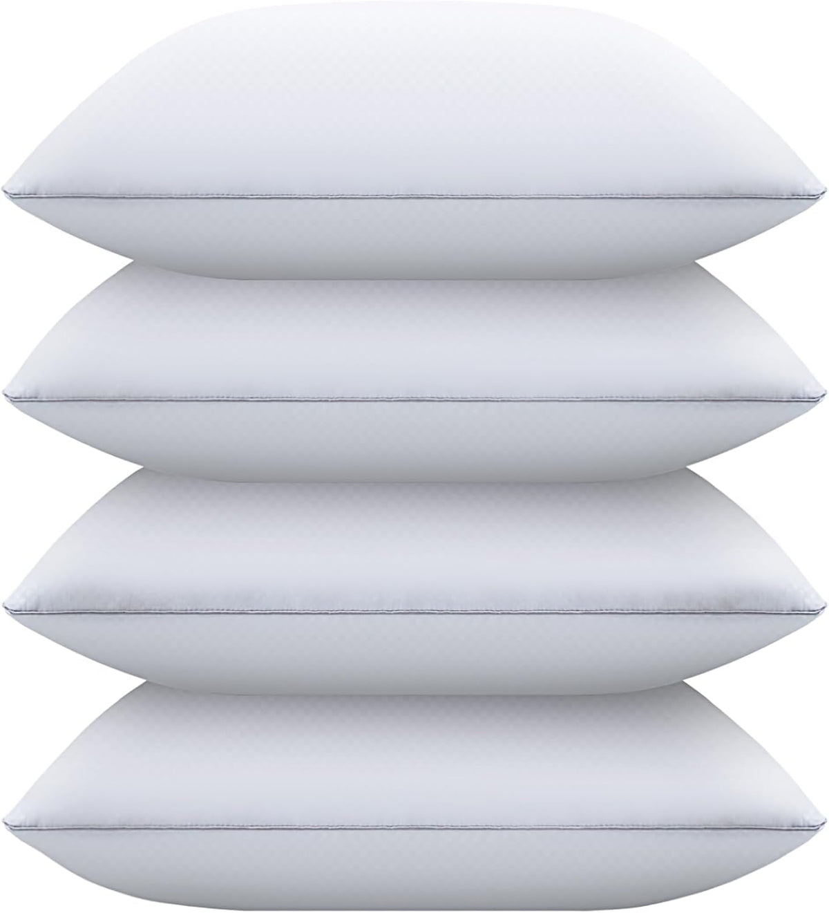 Piwaal Luxury Hotel Pillows for Sleeping 4 Pack,Bed Pillows Standard Size Set of 4,Down Alternative Filling,Pillows for Back,Stomach or Side Sleepers