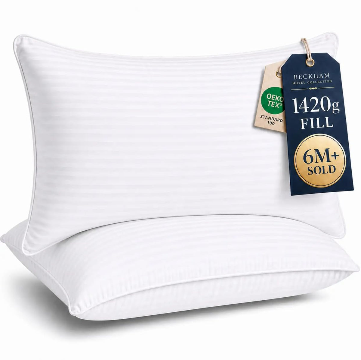 Beckham Hotel Collection Bed Pillows King Size Set of 2