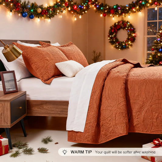 King Size 3pcs Luxury Bedding Set - Lightweight Quilt with Soundwave Stitching, Modern Coin Pattern Olive Green, 1 Quilt & 2 Pillow Shams, All-Season, Machine Washable, Airy, Cozy Soft Layers, Modern Minimalist Bedroom Vibe, Textiles Collection, Lightweig