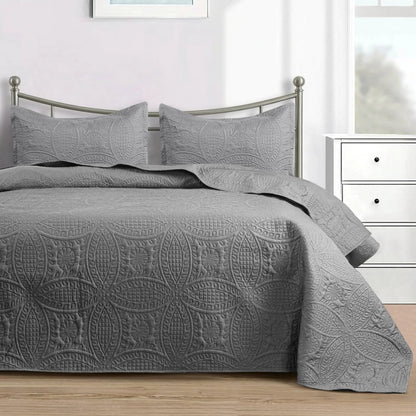 Lightweight Bedspread All Season Comfort - Quilted Coverlet Bedding Set - Oversized Breathable Bed Cover Quilt - Reversible Microfiber Bedspread