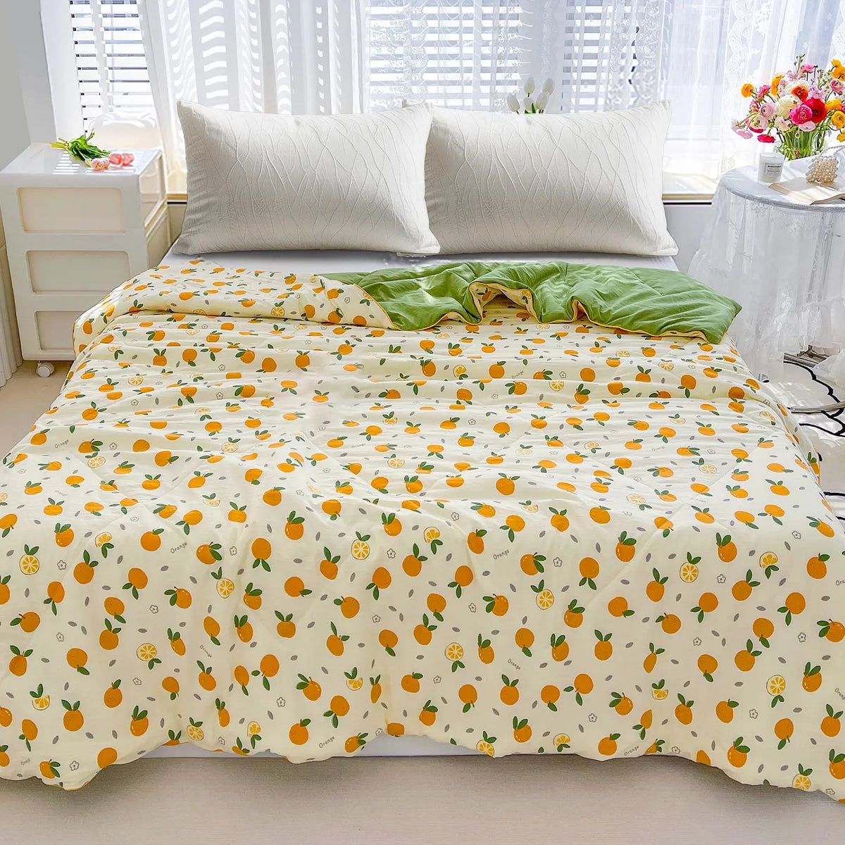 1pcs of small floral print summer quilt, super soft and skin-friendly air-conditioned quilt, Printed Quilts, suitable for use in all seasons, bedrooms, and living rooms #GLOBAL PICKS