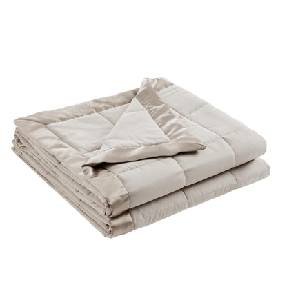Madison Park Down Alternative Queen Blanket for Bed, Satin Trim, Blue