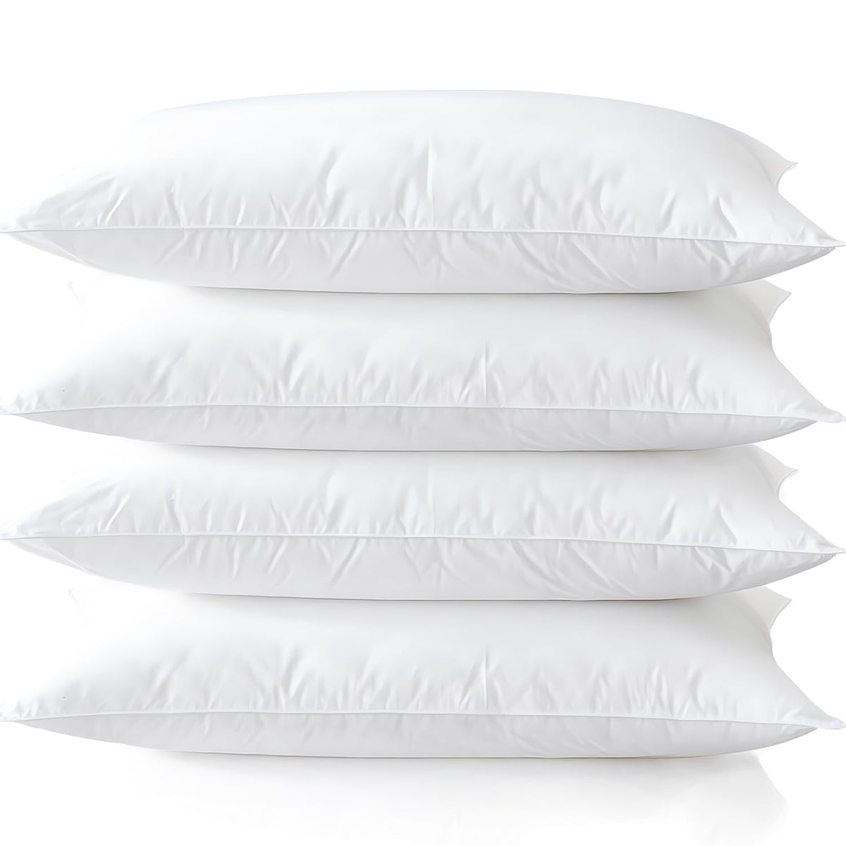 Acteb Ultra Thin Flat Soft Bed Pillows Standard Size Set of 2 Pack for Sleeping 20"x26", Hypoallergenic Skin Friendly Machine Washable