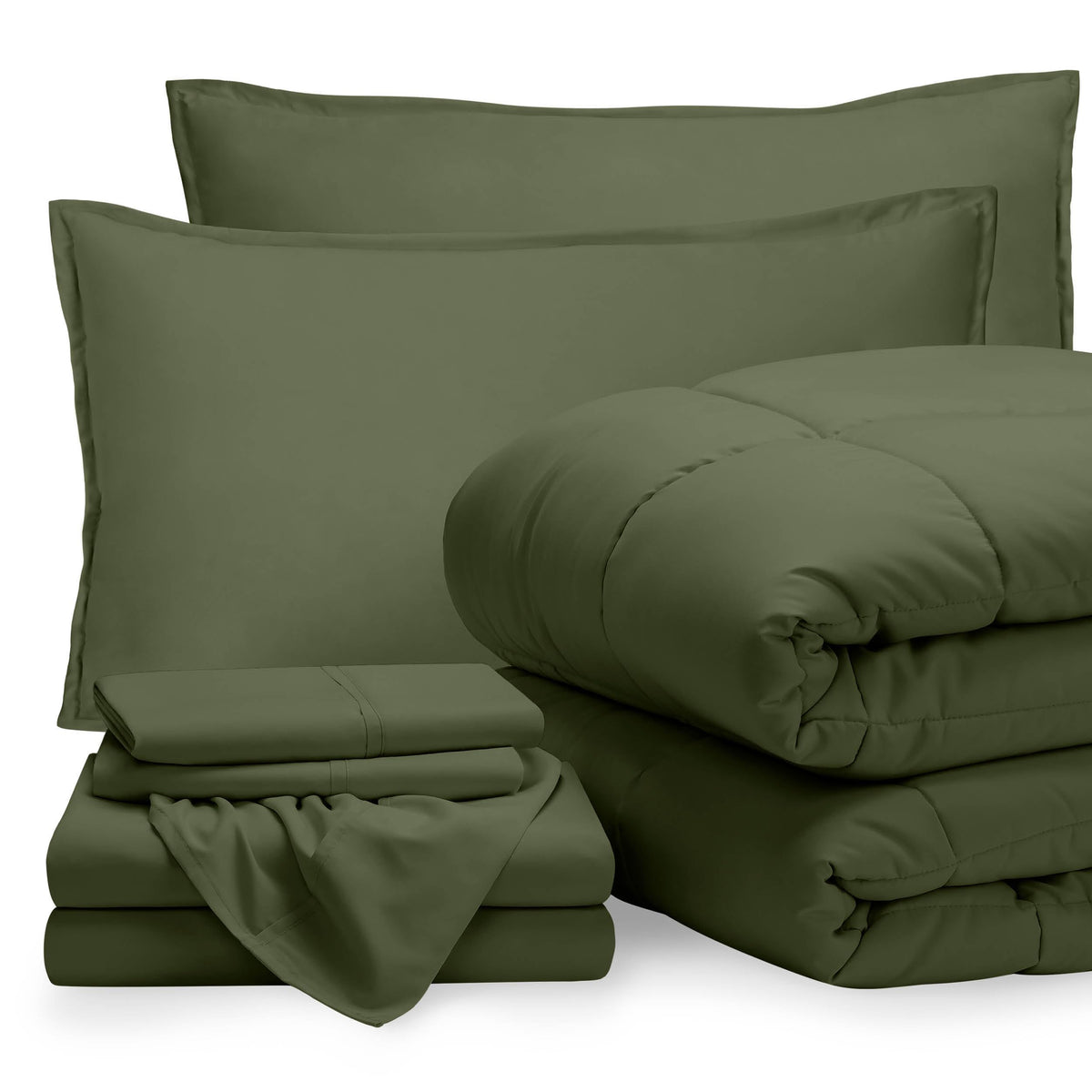 Bare Home Bed-in-A-Bag 5 Piece Set (Twin XL, Grey/Light Grey)