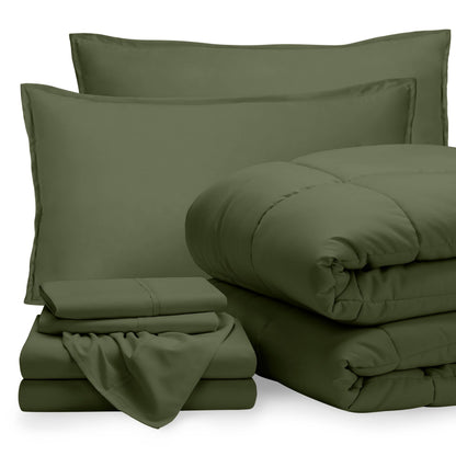 Bare Home Bed-in-A-Bag 5 Piece Set (Twin XL, Grey/Light Grey)
