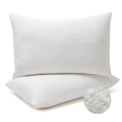 Cooling Memory Foam Pillows Queen Size Set of 2, Neck Support