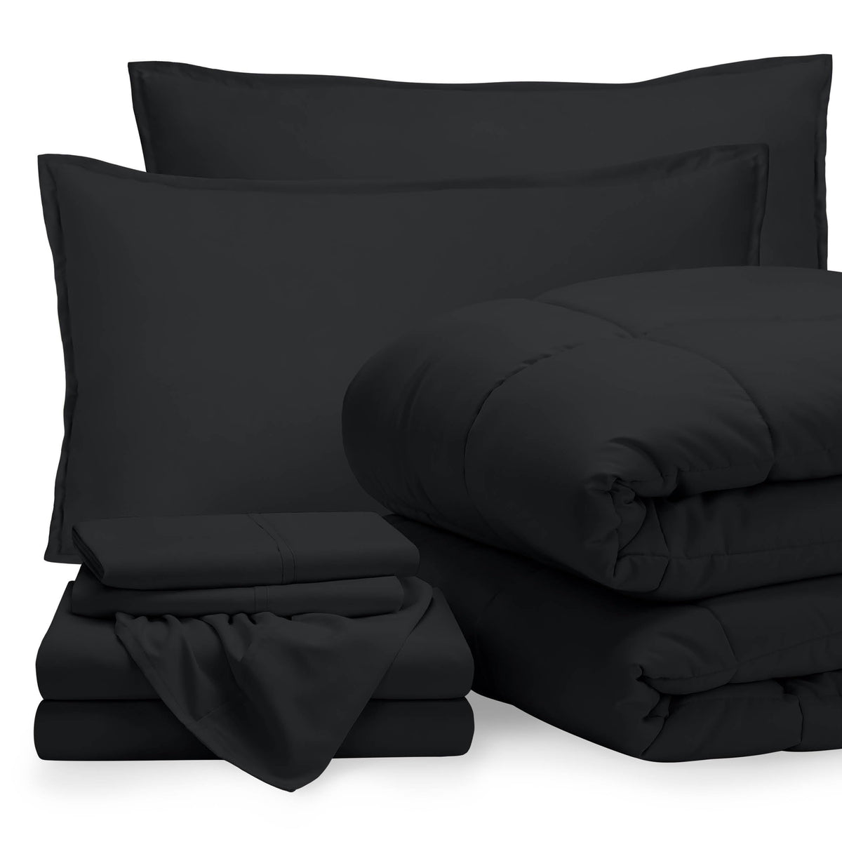 Bare Home Bed-in-A-Bag 5 Piece Set (Twin XL, Grey/Light Grey)