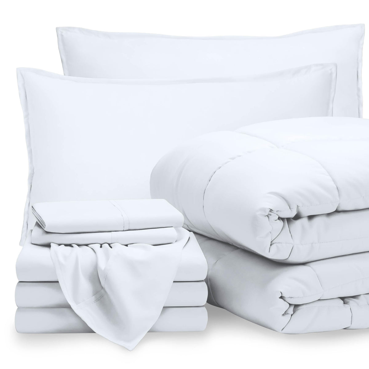 Bare Home Bed-in-A-Bag 5 Piece Set (Twin XL, Grey/Light Grey)