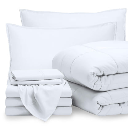 Bare Home Bed-in-A-Bag 5 Piece Set (Twin XL, Grey/Light Grey)