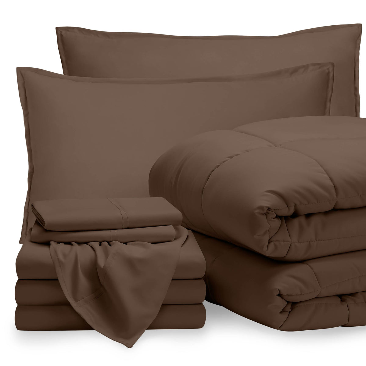 Bare Home Bed-in-A-Bag 5 Piece Set (Twin XL, Grey/Light Grey)