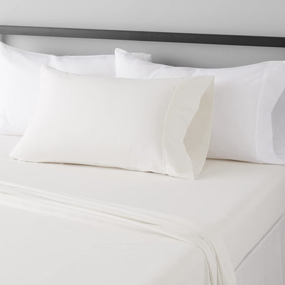 Amazon Basics Lightweight Super Soft Easy Care Wrinkle Free Microfiber 3 Piece Bed Sheet Set with 14-Inch Deep Pockets, Twin, Navy Blue, Solid, Kids, Men & Women Bedding