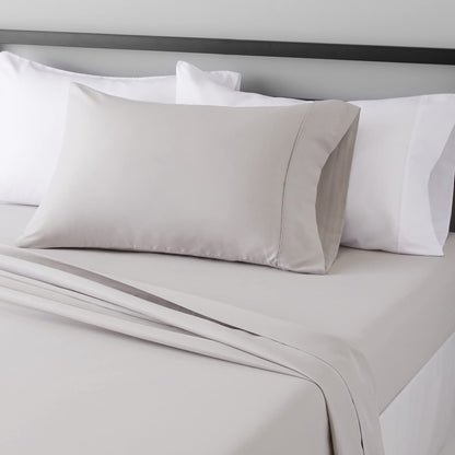 Amazon Basics Lightweight Super Soft Easy Care Wrinkle Free Microfiber 3 Piece Bed Sheet Set with 14-Inch Deep Pockets, Twin, Navy Blue, Solid, Kids, Men & Women Bedding