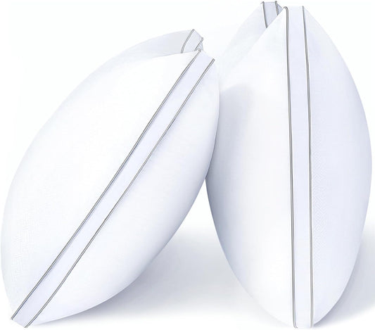 viewstar Pillows Queen Size Set of 2, Firm Support Bedding, White