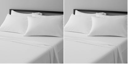 Amazon Basics Lightweight Super Soft Easy Care Wrinkle Free Microfiber 3 Piece Bed Sheet Set with 14-Inch Deep Pockets, Twin, Navy Blue, Solid, Kids, Men & Women Bedding
