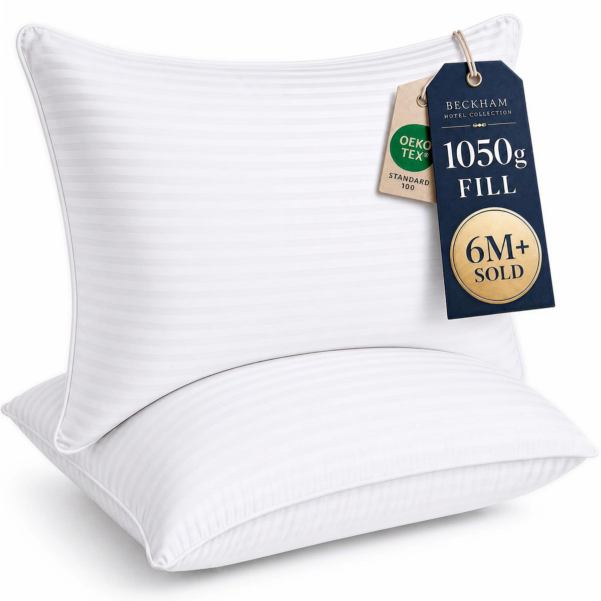 Beckham Hotel Collection Bed Pillows King Size Set of 2