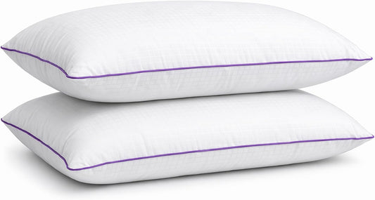Pillows Queen Size Set of 2 – Bed Pillows for Sleeping, Down Alternative Pillows, Soft Yet Supportive, Maintains Loft, Hotel Quality, Machine Washable