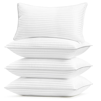 Basic Beyond King Size Bed Pillow - 2 Pack Hotel Collection Super Soft Down Alternative Pillow for Sleeping