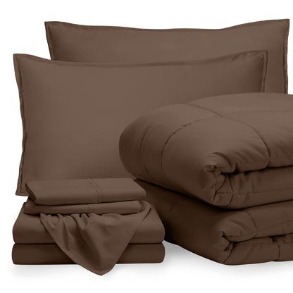 Bare Home Bed-in-A-Bag 5 Piece Set (Twin XL, Grey/Light Grey)