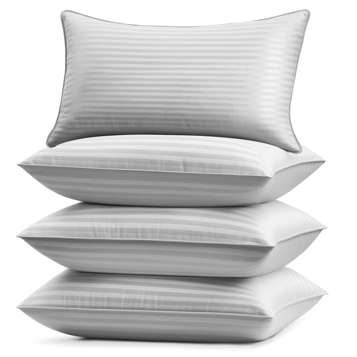 Basic Beyond King Size Bed Pillow - 2 Pack Hotel Collection Super Soft Down Alternative Pillow for Sleeping