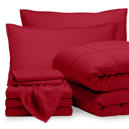 Bare Home Bed-in-A-Bag 5 Piece Set (Twin XL, Grey/Light Grey)