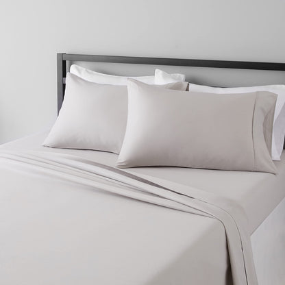 Amazon Basics Lightweight Super Soft Easy Care Wrinkle Free Microfiber 3 Piece Bed Sheet Set with 14-Inch Deep Pockets, Twin, Navy Blue, Solid, Kids, Men & Women Bedding
