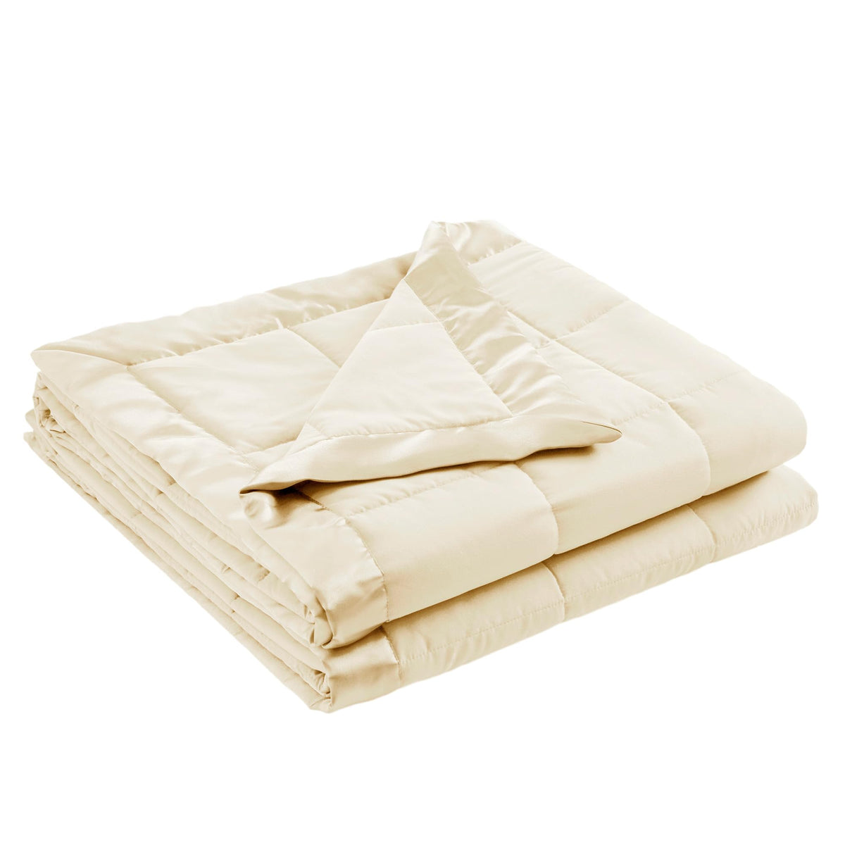 Madison Park Down Alternative Queen Blanket for Bed, Satin Trim, Blue
