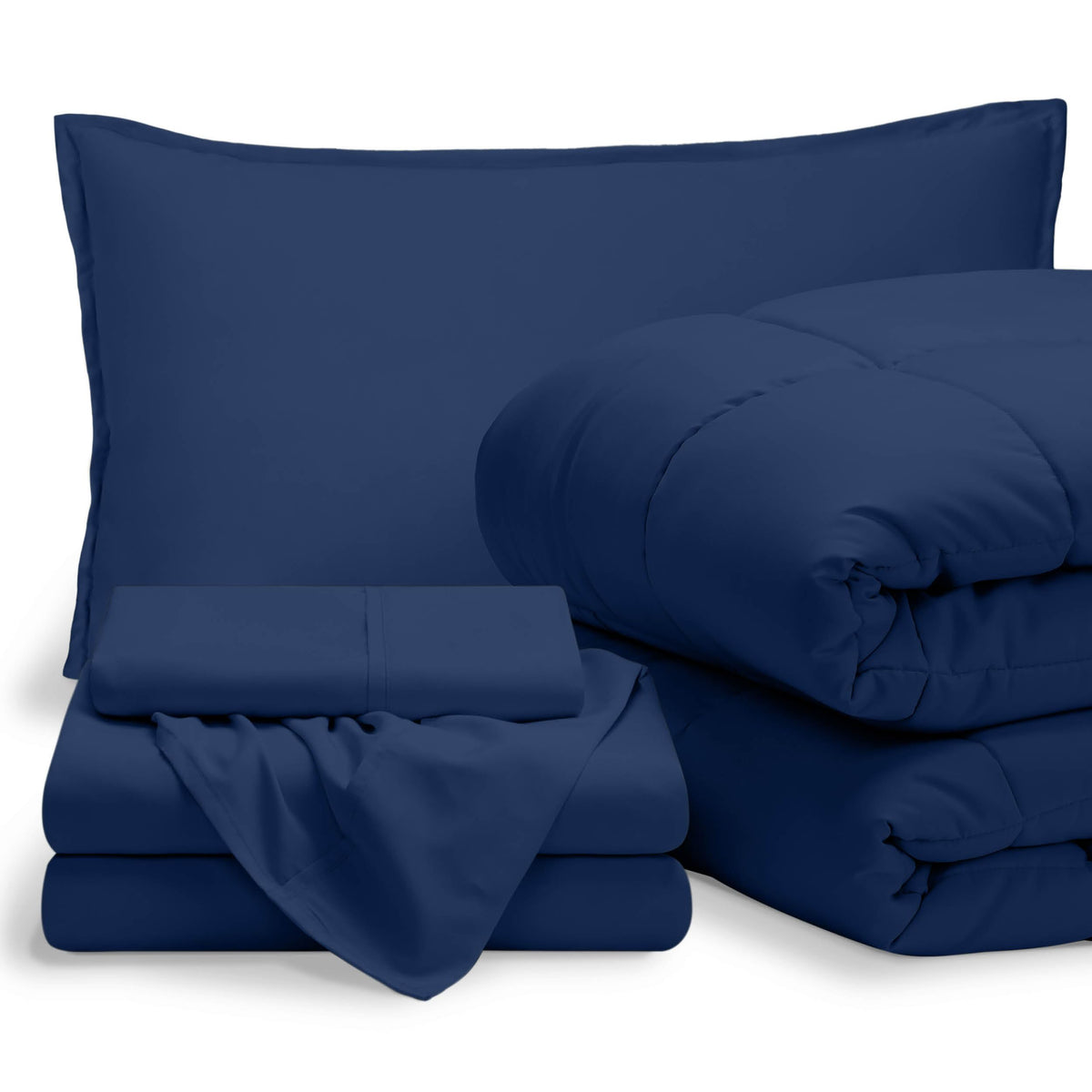 Bare Home Bed-in-A-Bag 5 Piece Set (Twin XL, Grey/Light Grey)