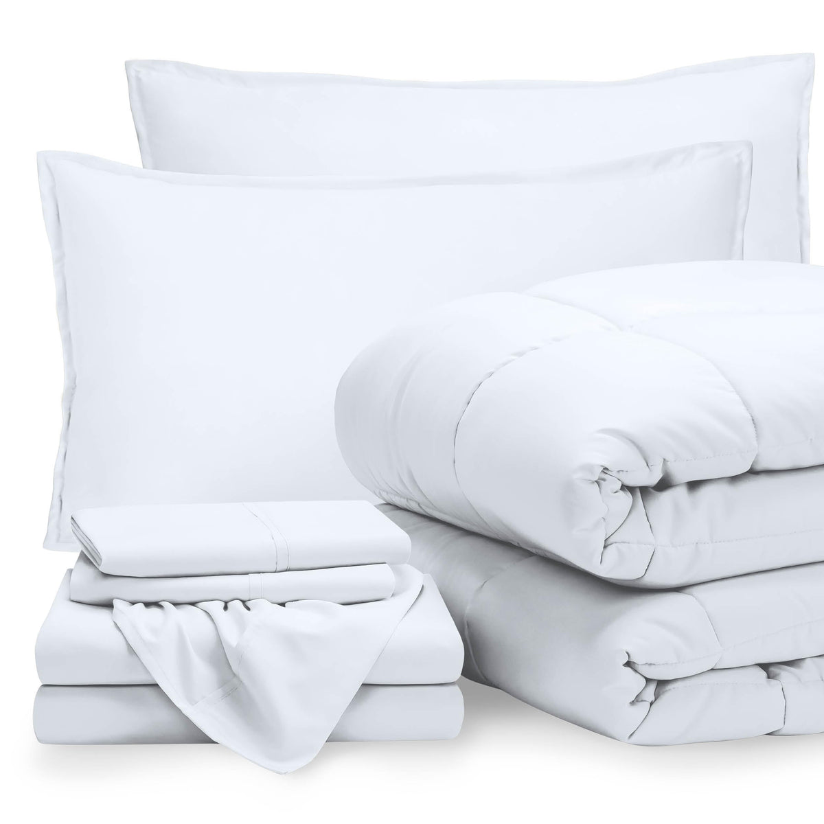 Bare Home Bed-in-A-Bag 5 Piece Set (Twin XL, Grey/Light Grey)