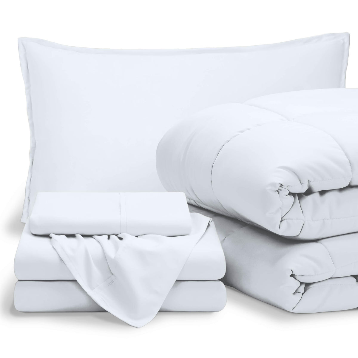 Bare Home Bed-in-A-Bag 5 Piece Set (Twin XL, Grey/Light Grey)