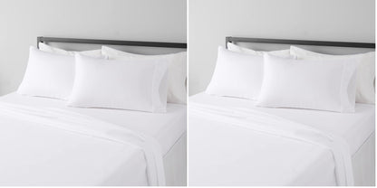 Amazon Basics Lightweight Super Soft Easy Care Wrinkle Free Microfiber 3 Piece Bed Sheet Set with 14-Inch Deep Pockets, Twin, Navy Blue, Solid, Kids, Men & Women Bedding