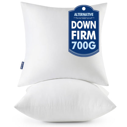 MIULEE 18x18 Throw Pillows Inserts 2 Pack, Decorative Pillows for Couch Bed