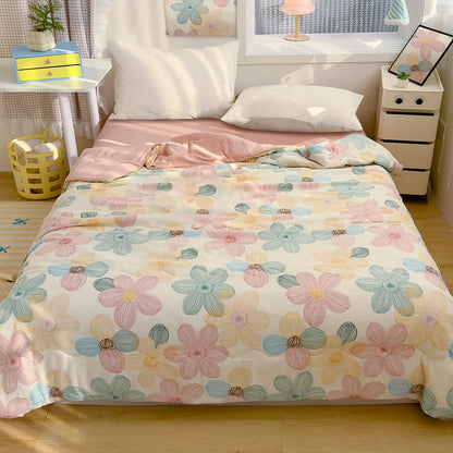 1pcs of small floral print summer quilt, super soft and skin-friendly air-conditioned quilt, Printed Quilts, suitable for use in all seasons, bedrooms, and living rooms #GLOBAL PICKS
